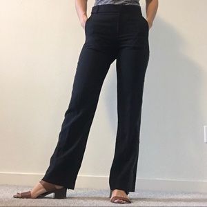 Banana republic black high rise wool pants sz 2